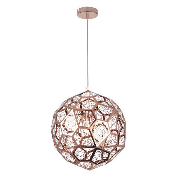Rose Gold Hexagonal Drop Pendant