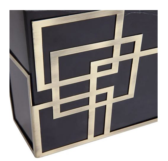 Black & Gold Geo - Table Lamp