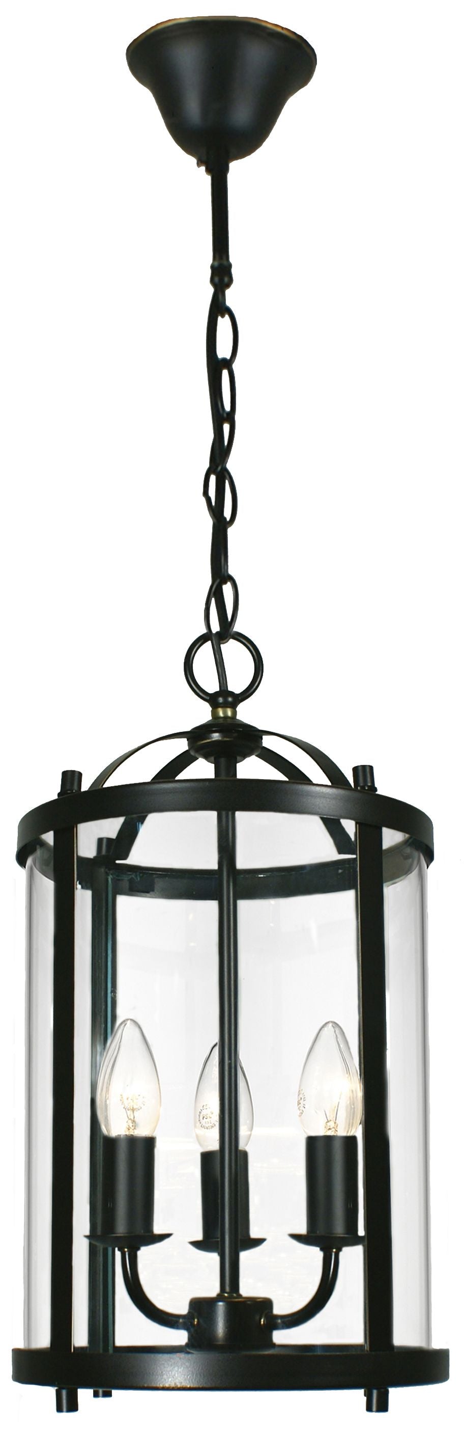 Black Manor 3 Light - Pendant