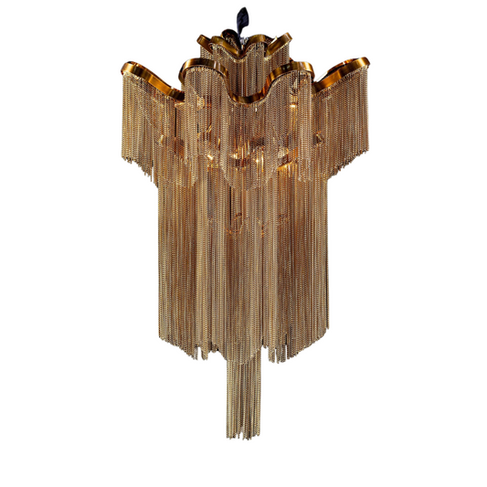 Gold Chain Chandelier - 10 Globe Contemporary Chandelier