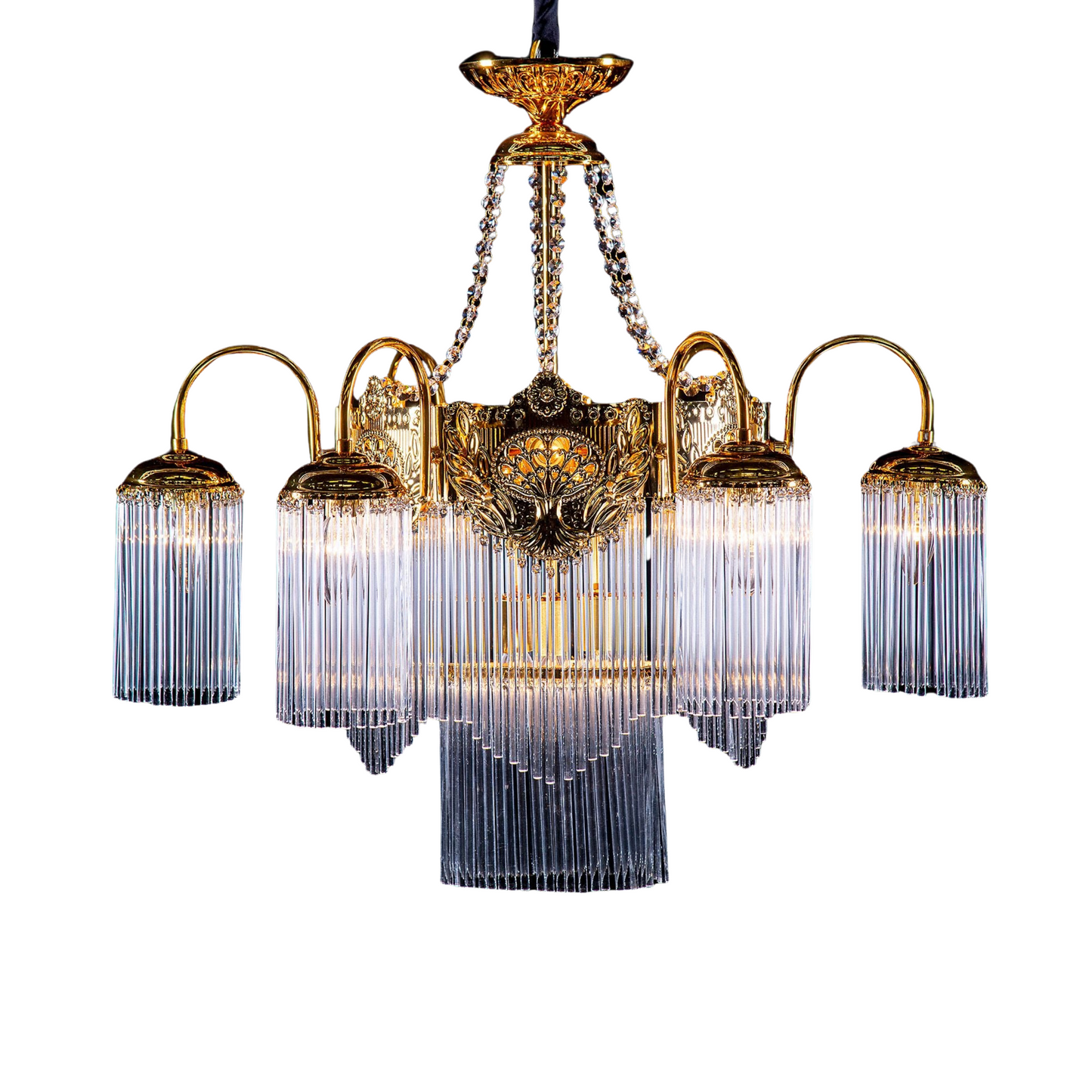 Golden Bell Flower - Vintage Chandelier