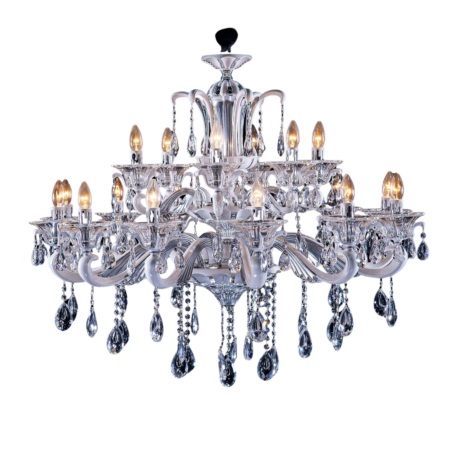 White Star - 2 Tier 18 Globe Chandelier