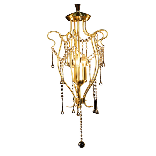 Brass Lantern - 3 Globe Vintage Chandelier