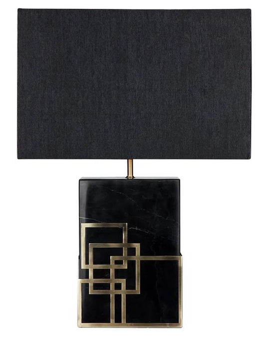 Black & Gold Geo - Table Lamp