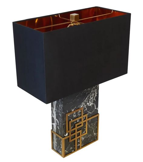 Black & Gold Geo - Table Lamp