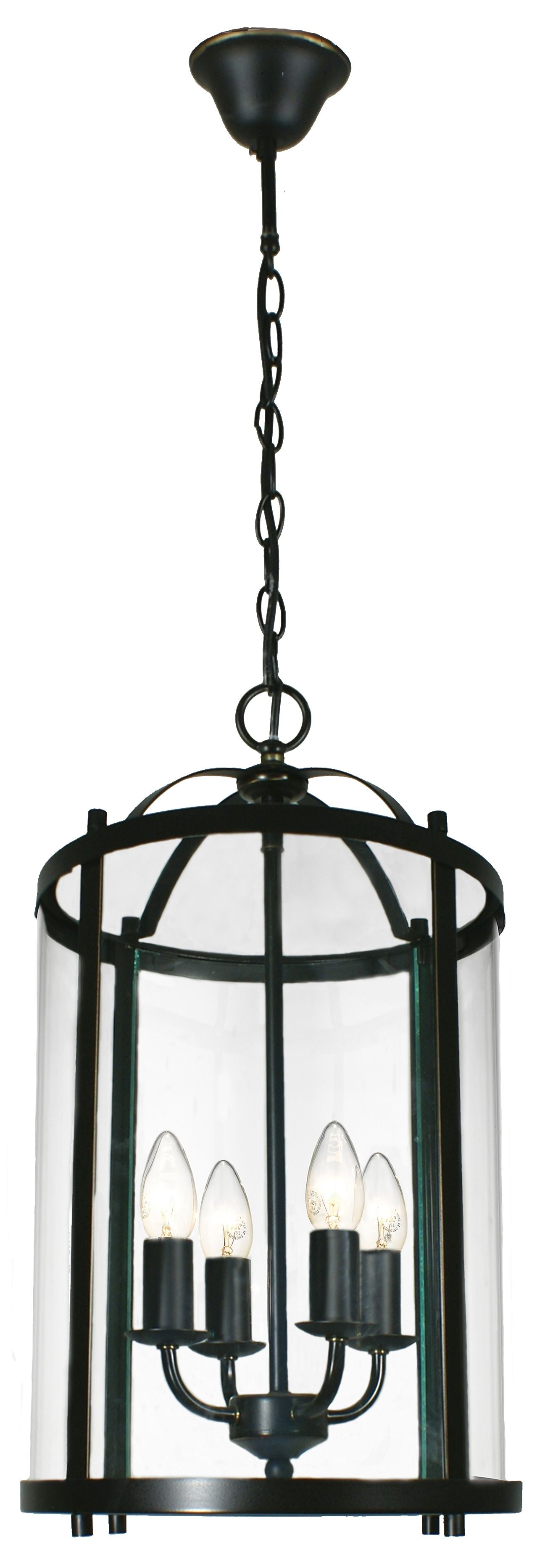 Black Manor 4 Light - Pendant